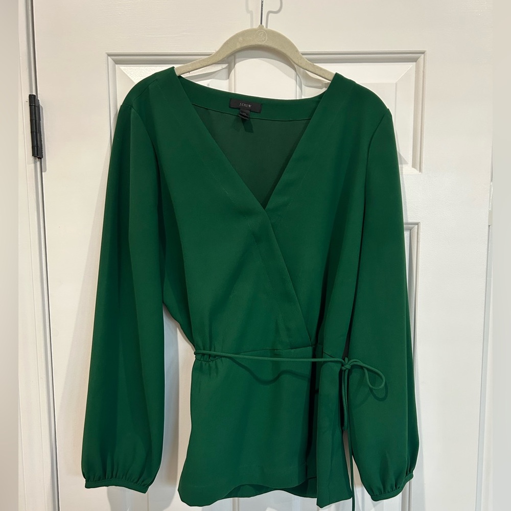 JCrew Faux Wrap Blouse--Size 12 Tall